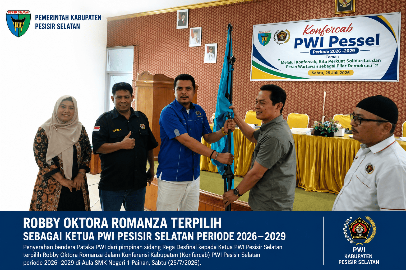 Robby Oktora Romanza Terpilih sebagai Ketua PWI Pesisir Selatan Periode 2026–2029